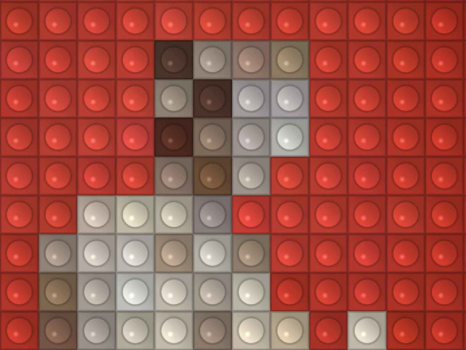 BRICK SIZE 8: a coarse build, the subject in a few dozen bricks